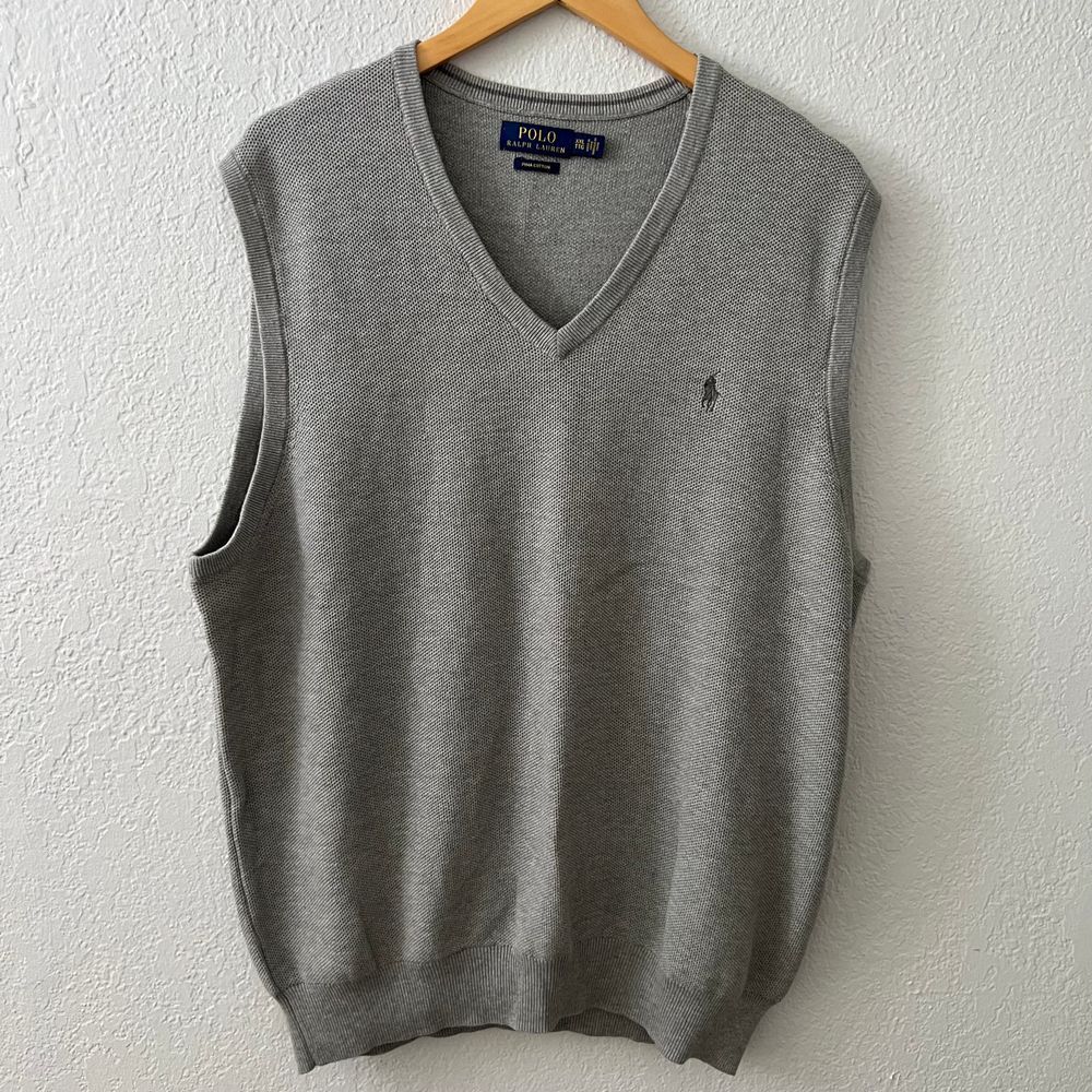 Polo Ralph‎ Lauren Men's XXL Gray Sleeveless Pullover Sweater Vest